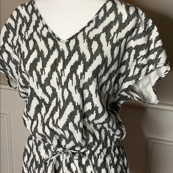 J. Crew Ikat Black & White Romper Small - Picture 2 of 9